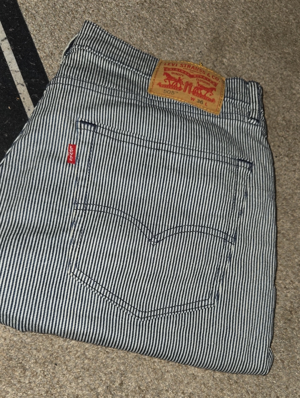 Levi's Pinstripe Shorts